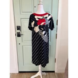 Vintage Gucci Graphic Dress Size 40 Made in Italy 100% Cotton